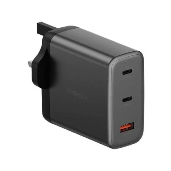 Energea Ampcharge Gan100, 2C1A Pd/Pps/Scp/Qc3.0/Afc/Fcp/ Wall Charger,100W (Uk) - Gunmetal